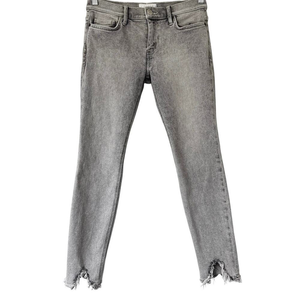 Current/Elliott Women’s Gray Raw Hem Jeans Size 28 Stretch Denim NEW